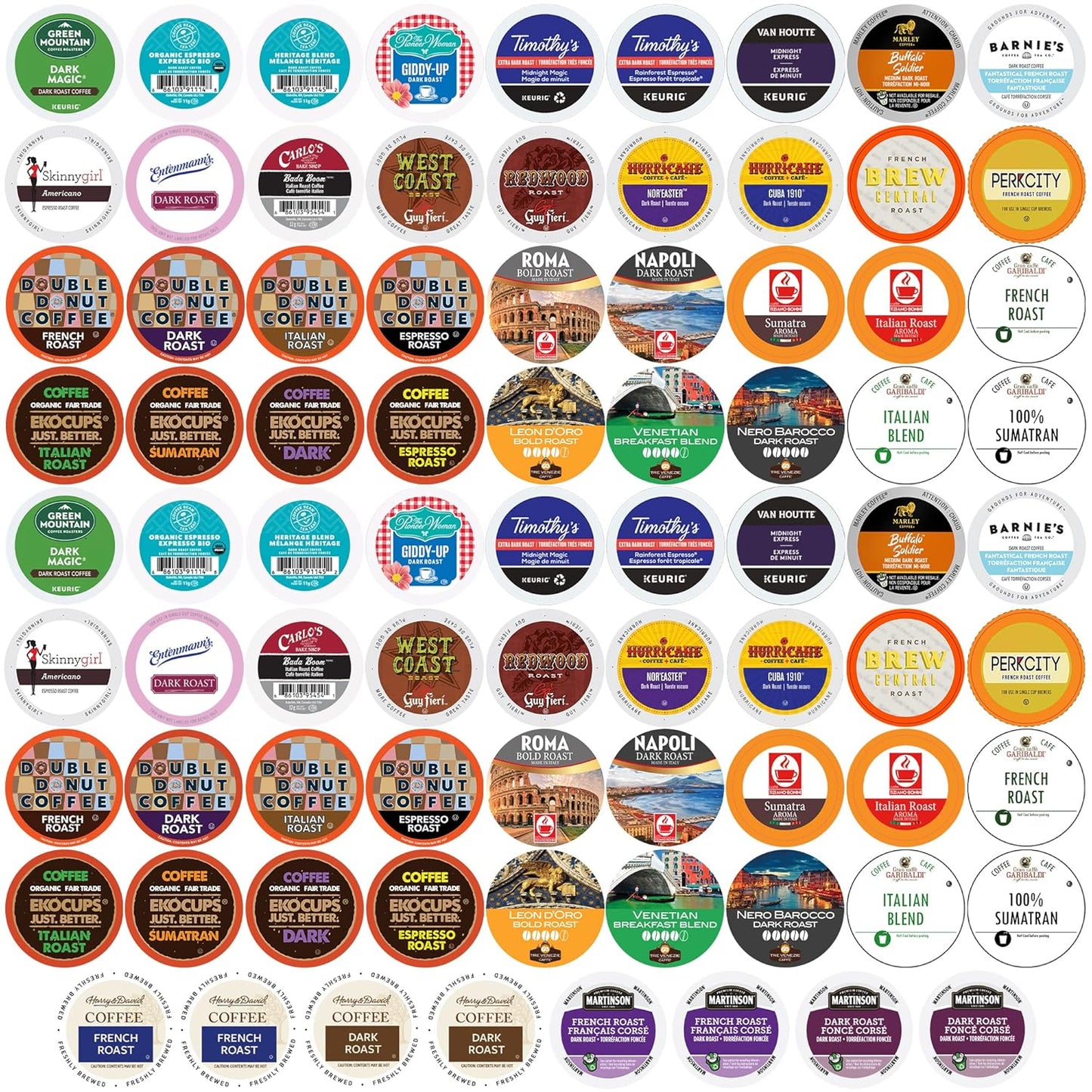 Perfect Samplers Coffee Pod Variety Pack for Bold Coffee Lovers