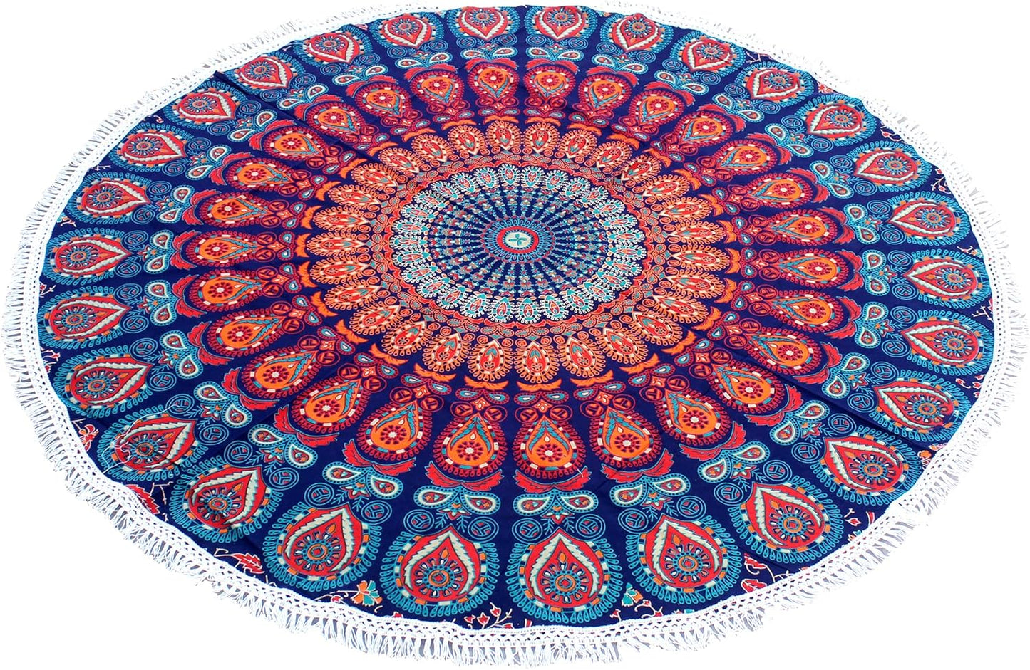 Boho Mandala Round Beach Tapestry