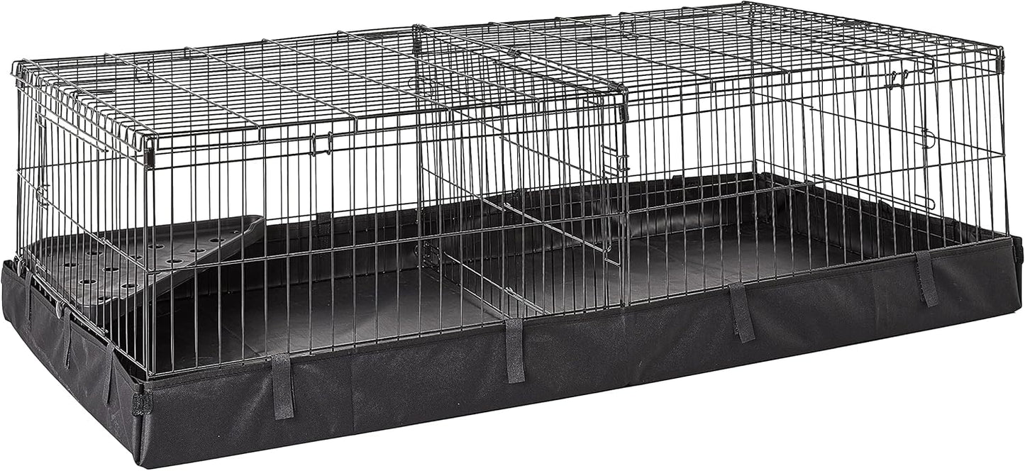 Leakproof Canvas Bottom Guinea Pig Cage with Divider Set
