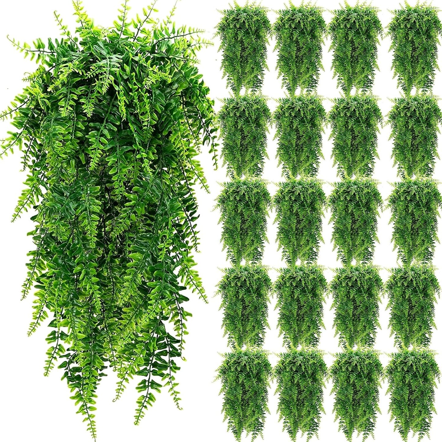 Artificial Hanging Plants for Indoor Outdoor Decoration - 20 Pcs