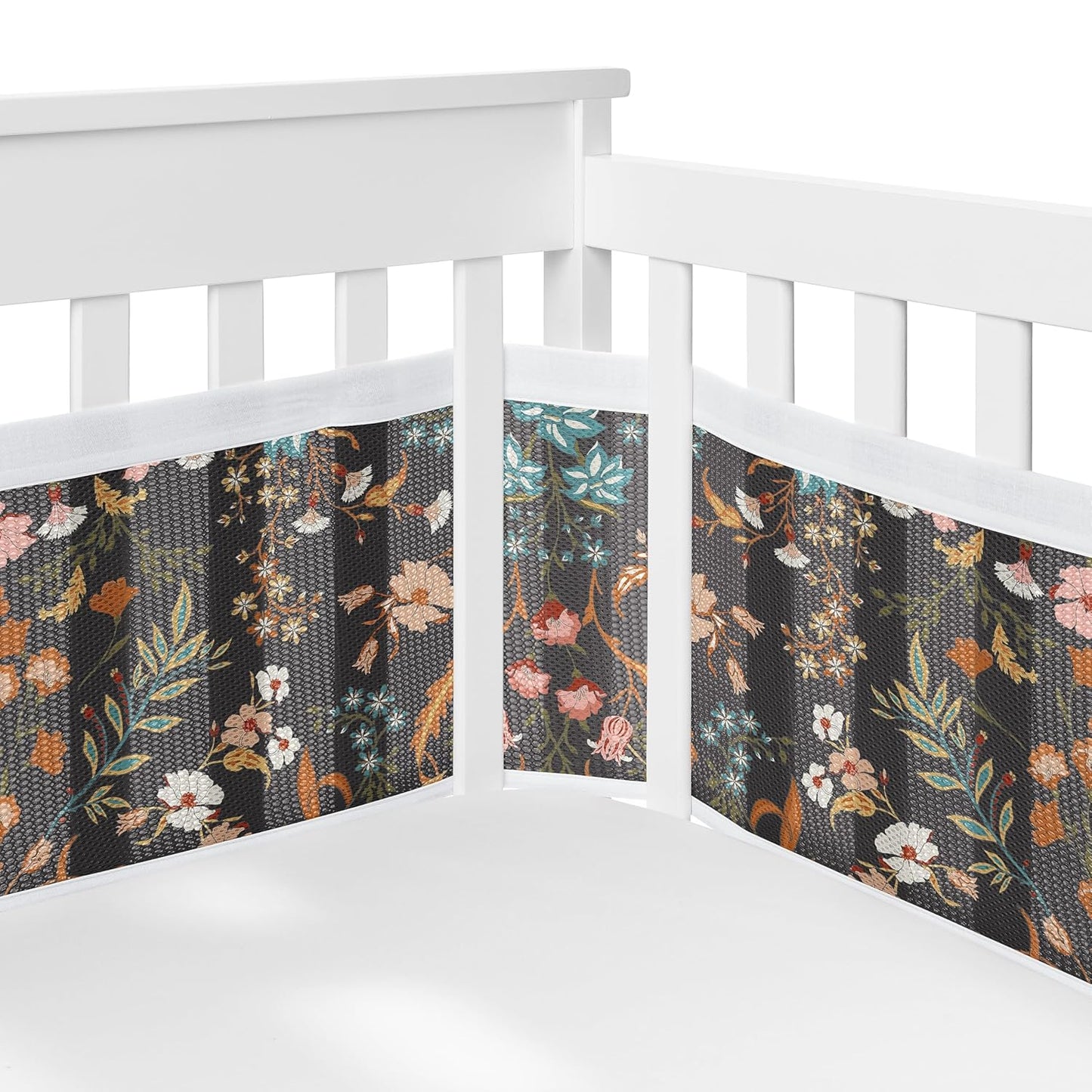 Breathable Mesh Crib Liner Set for Girls by Sweet Jojo Designs