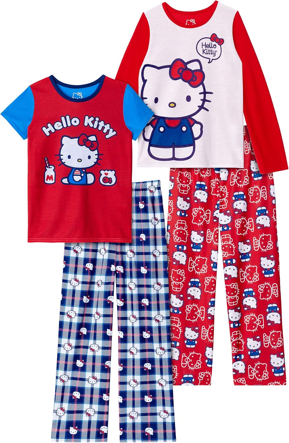 Hello Kitty Girls Pajama Pants and Sleep Shirt Set for Kids