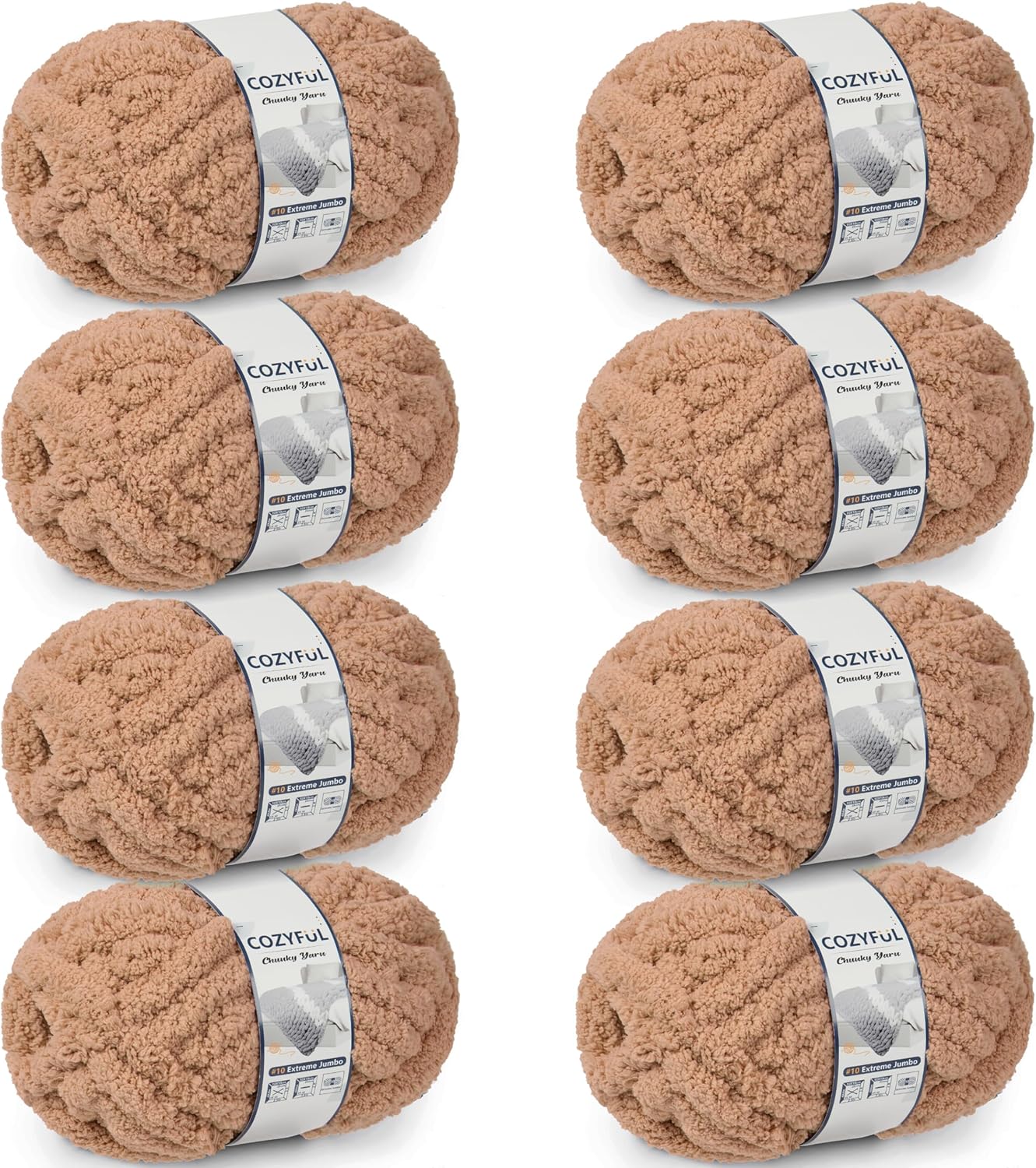 Chunky Yarn for Hand Knitting - Jumbo Thick Chenille Yarn