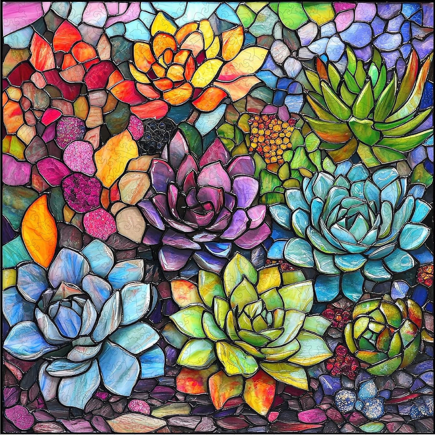 Unique Stained Glass Puzzles for Adults - 500 Pieces Fun