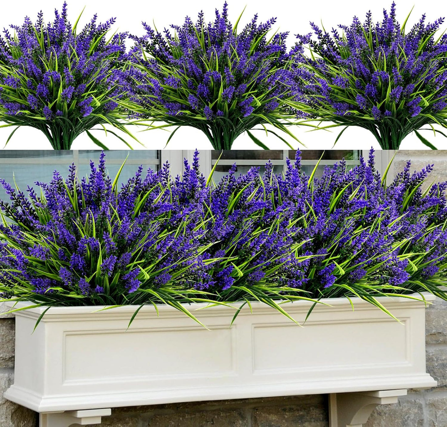 Artificial Lavender Flowers for Garden Decor - 48 Bundles