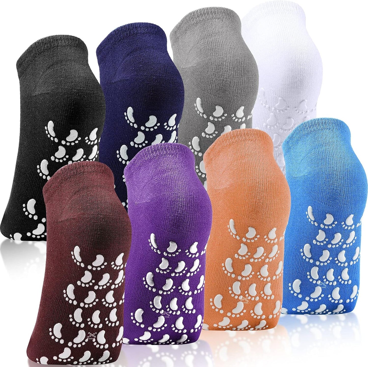 Cozy Non-Slip Yoga Socks: 8 Pairs Grippers for Women
