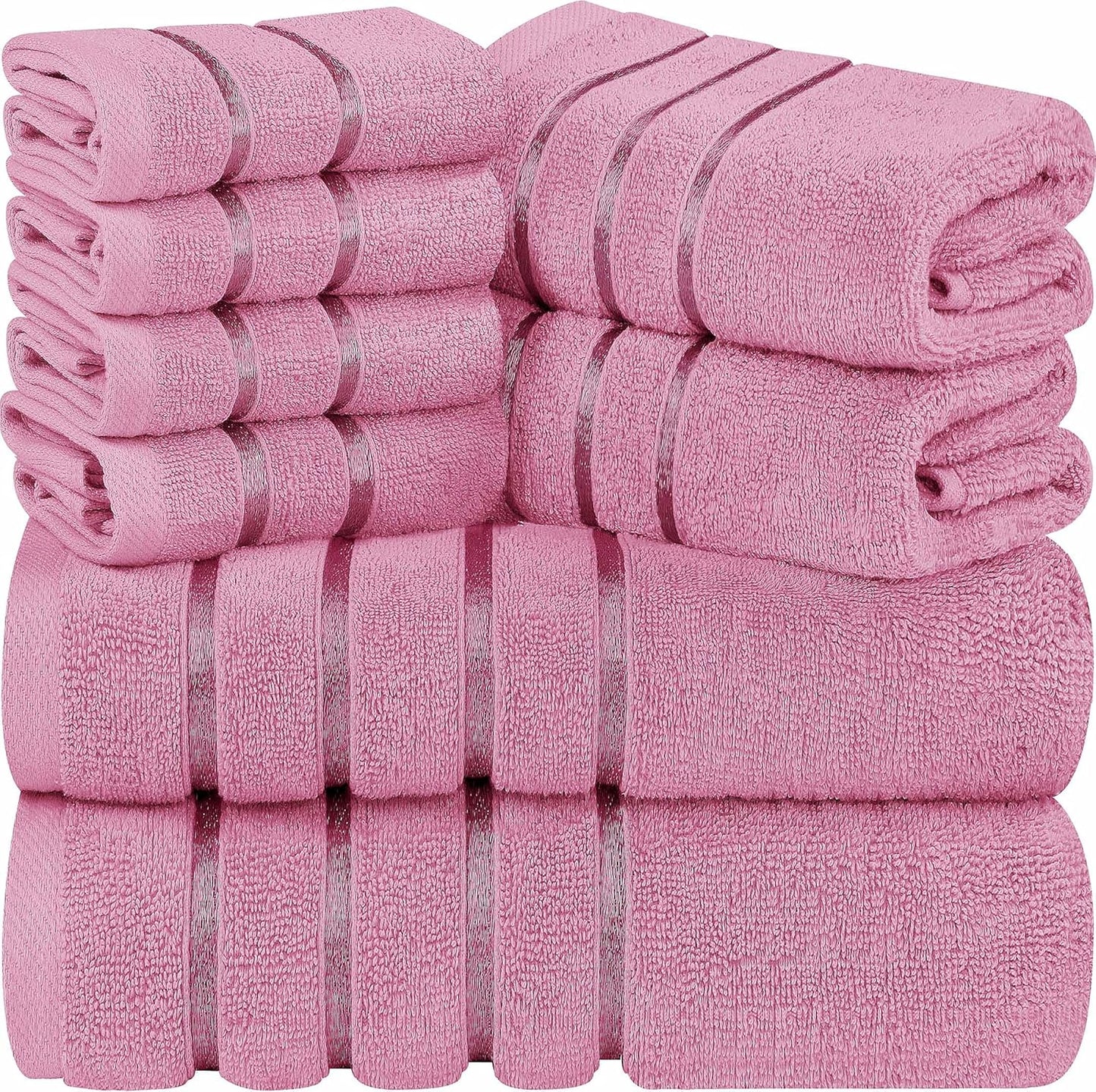 Luxury Towel Set - 8 Piece Highly Absorbent Cotton Towels