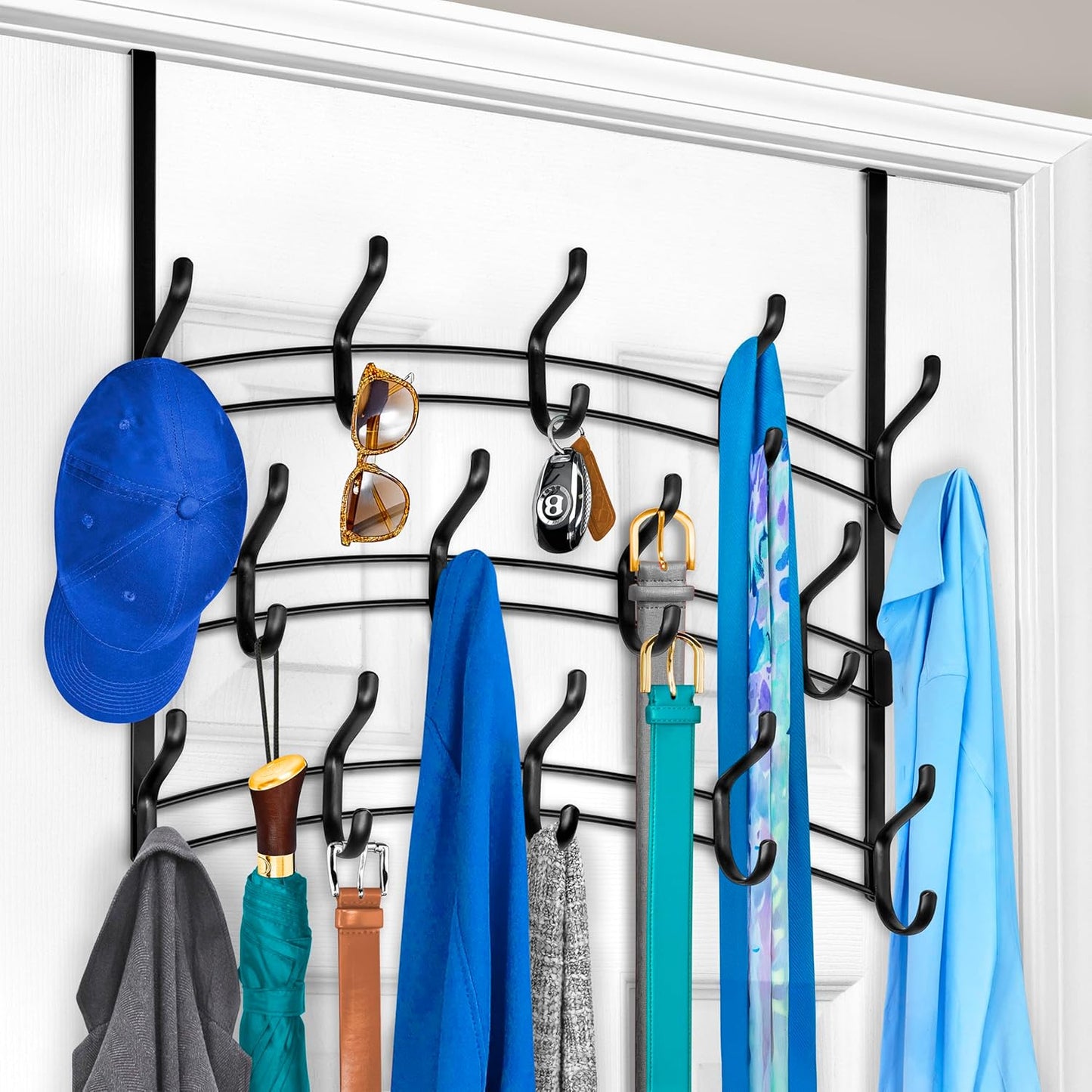 LYNK Professional Home Over Door Hooks Rack for Organizing