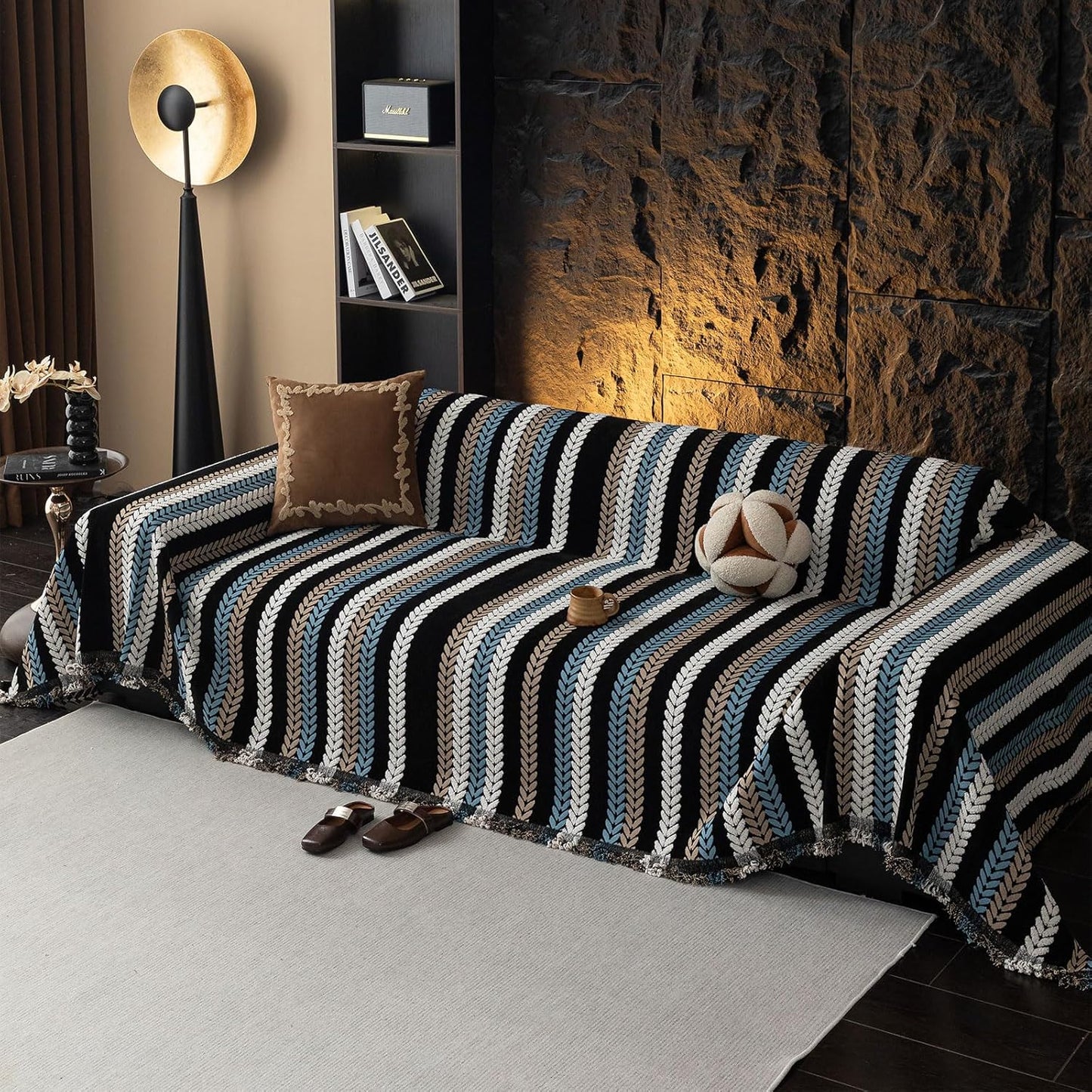STACYPIK Modern Striped Sofa Cover for Pets - Stylish Protection