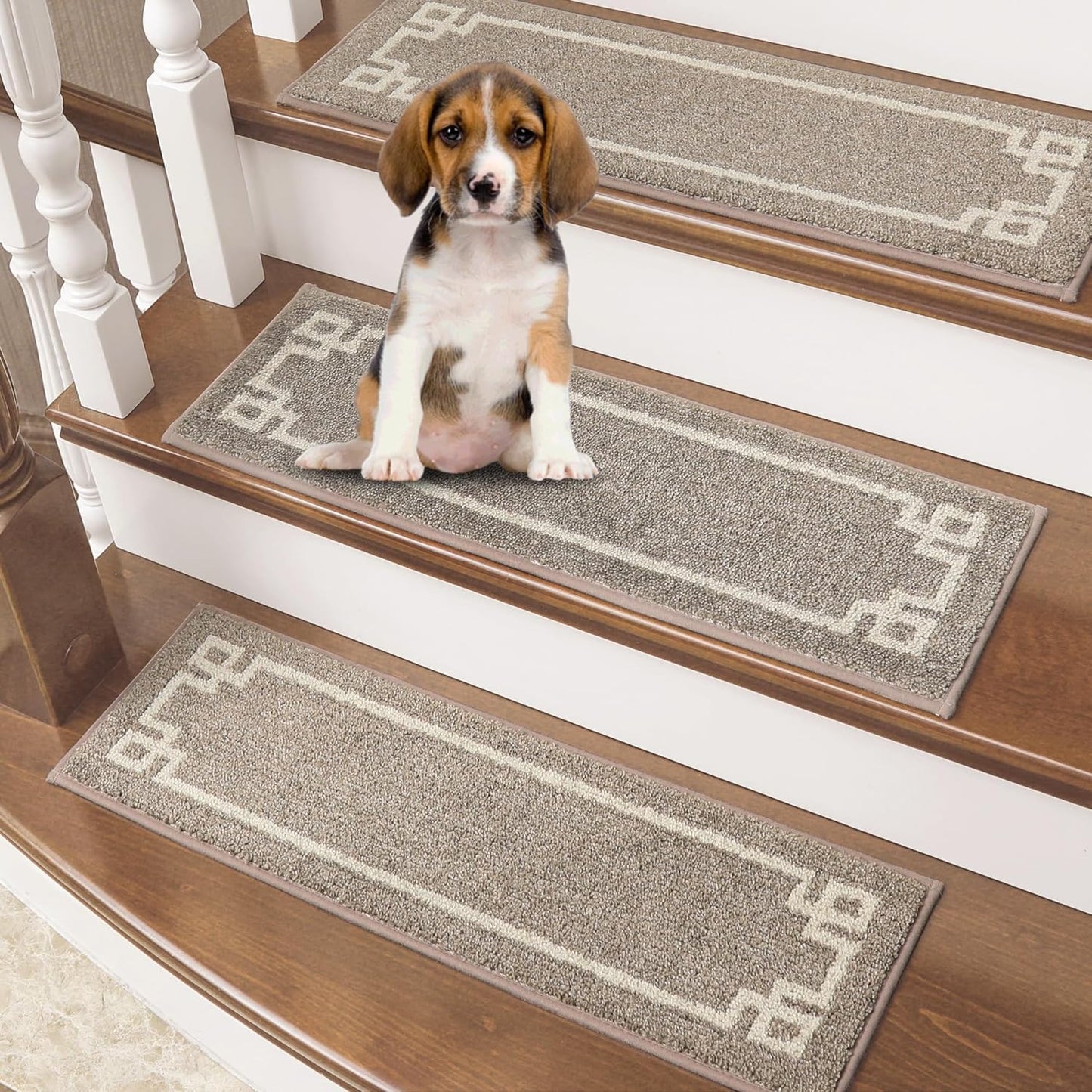 Non Slip Washable Carpet Stair Treads for Wooden Steps 15pcs
