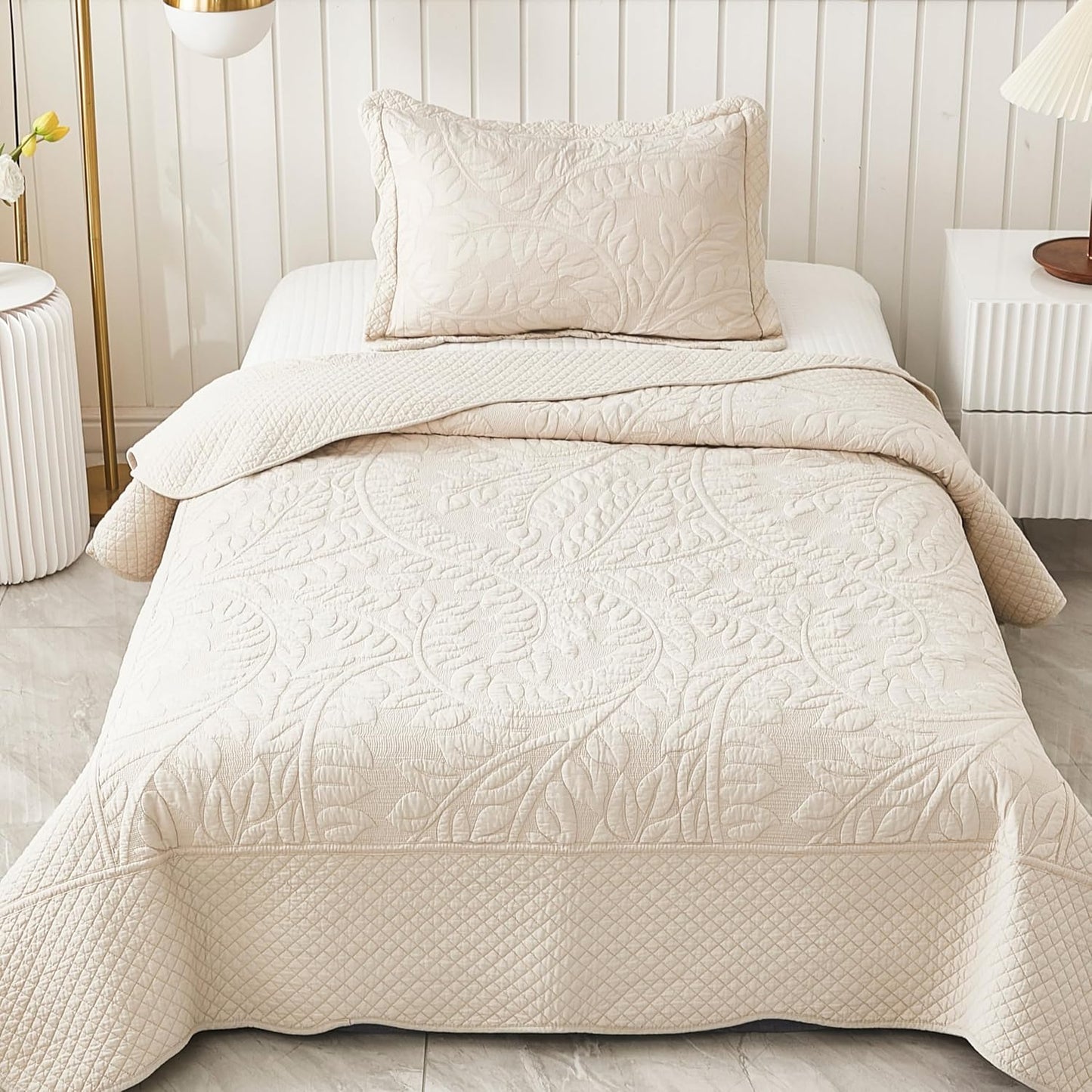 MarCielo 3-Piece Cotton Oversized Bedspread for Cozy Comfort