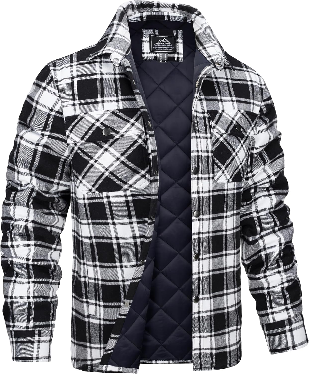 MAGCOMSEN Men's Flannel Shirt Jacket for Warm Winter Wear