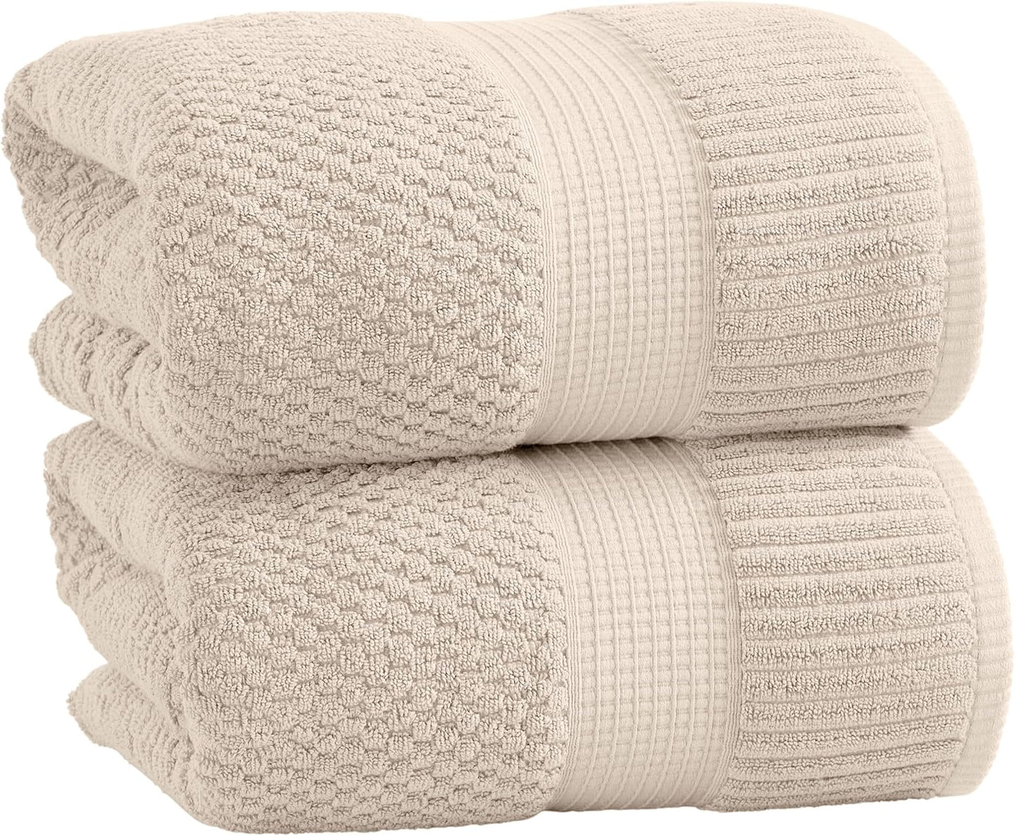Oversized Bath Towels Set of 2 - Super Soft Cotton Sheets