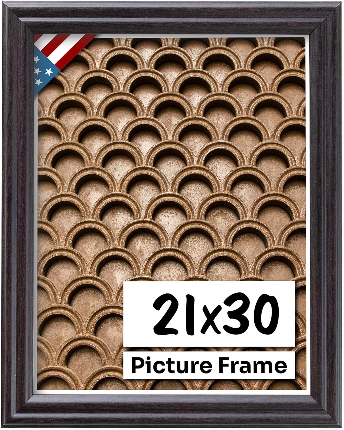 Coffee Brown 21x30 Picture Frame - Handmade Solid Wood Decor