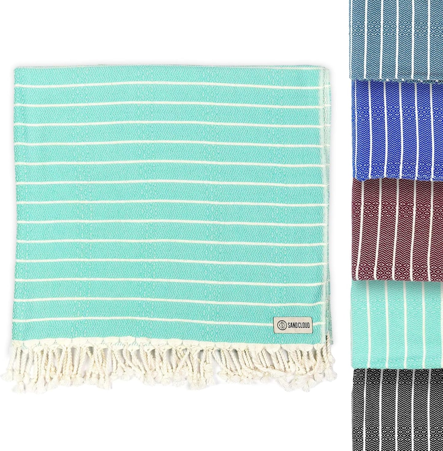 Sand Cloud Large Turkish Beach Towel - Versatile & Eco-Friendly