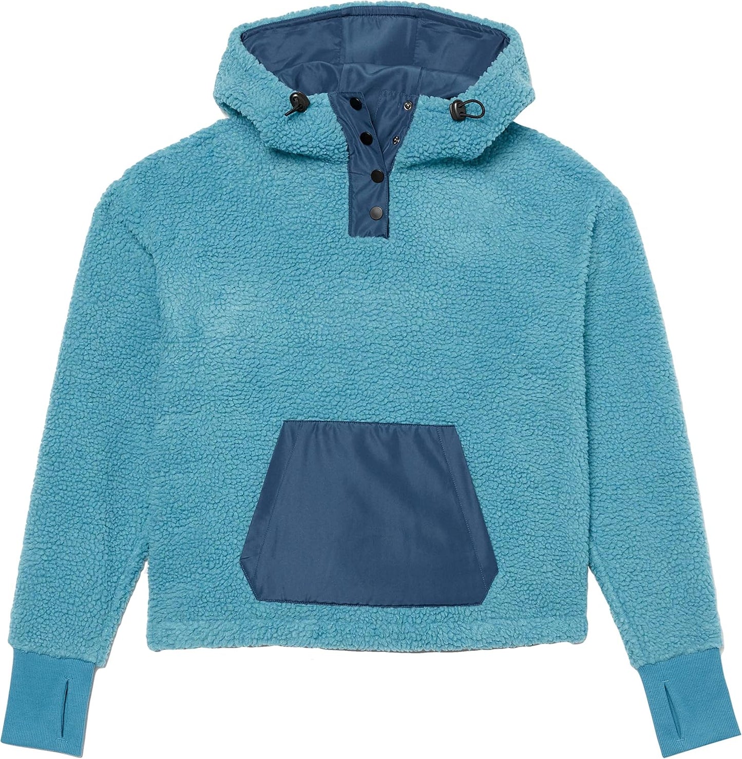 Cozy Women's Teddy Fleece Quarter Button Hooded Jacket Review