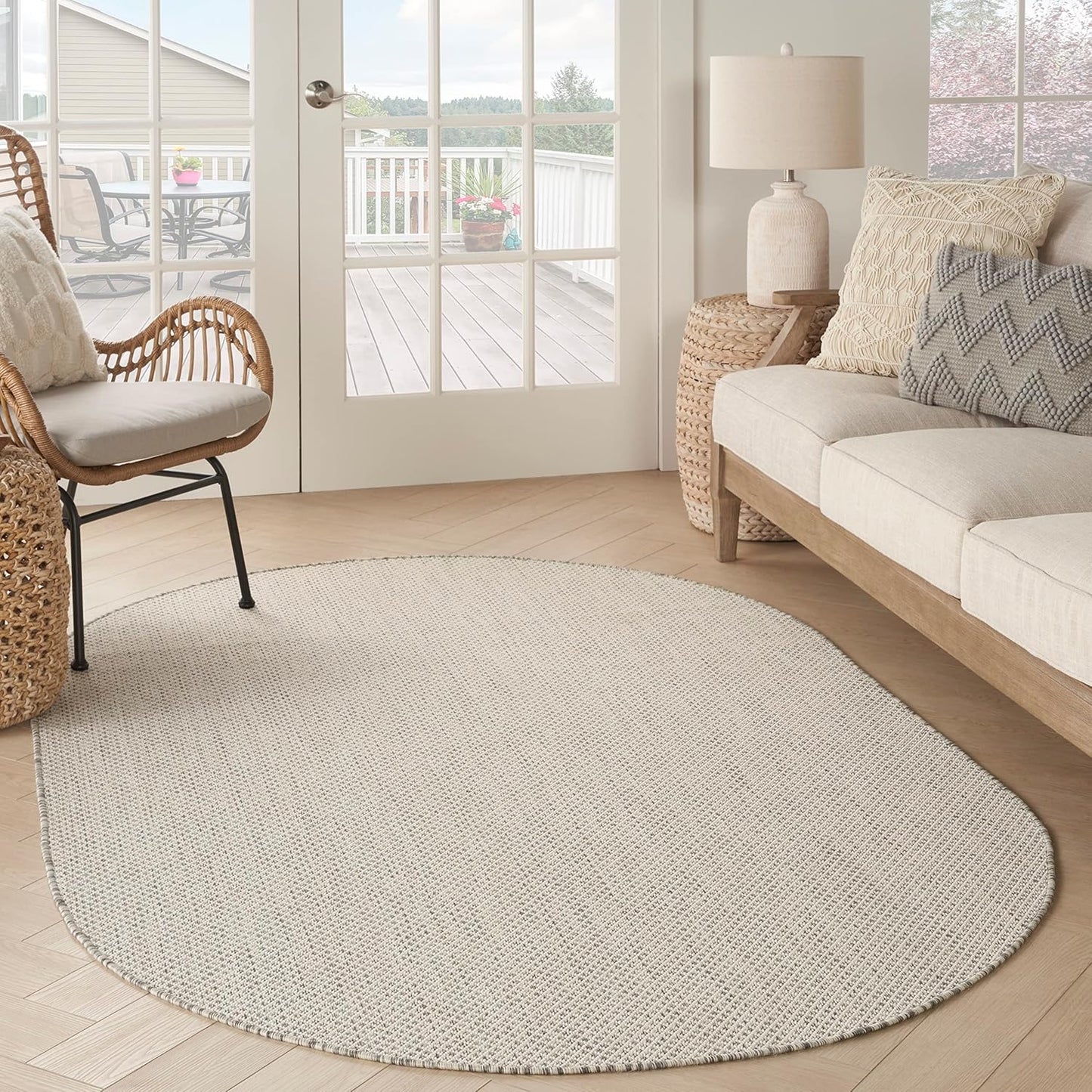 Nourison Home Courtyard Indoor/Outdoor 6ft x 9ft Oval Area Rug