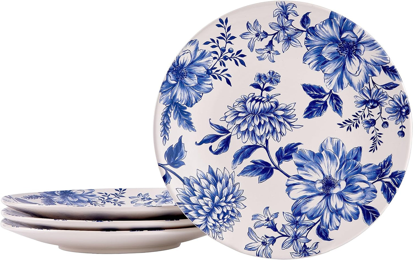 Bico Blue Floral Haven Dinner Plates Set of 4 for Stylish Dining