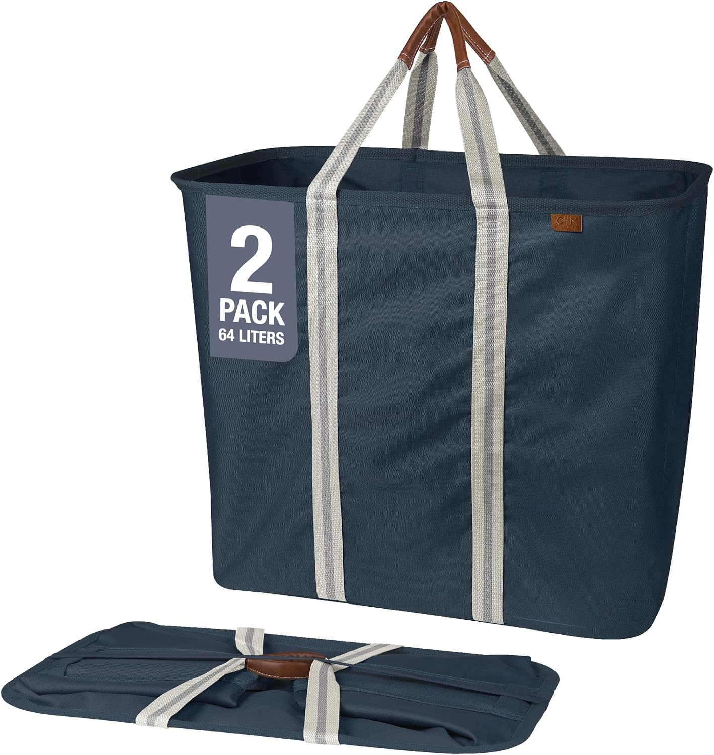 CleverMade Collapsible Laundry Basket Hamper - Space Saving 2-Pack