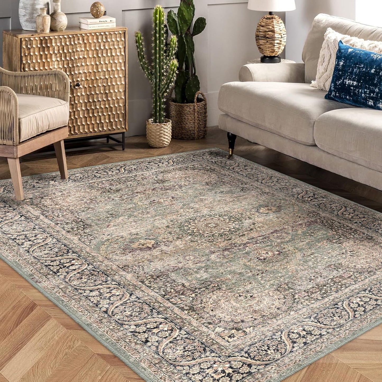8x10 Area Rug Non Slip Boho Large Rug for Living Room Bedroom
