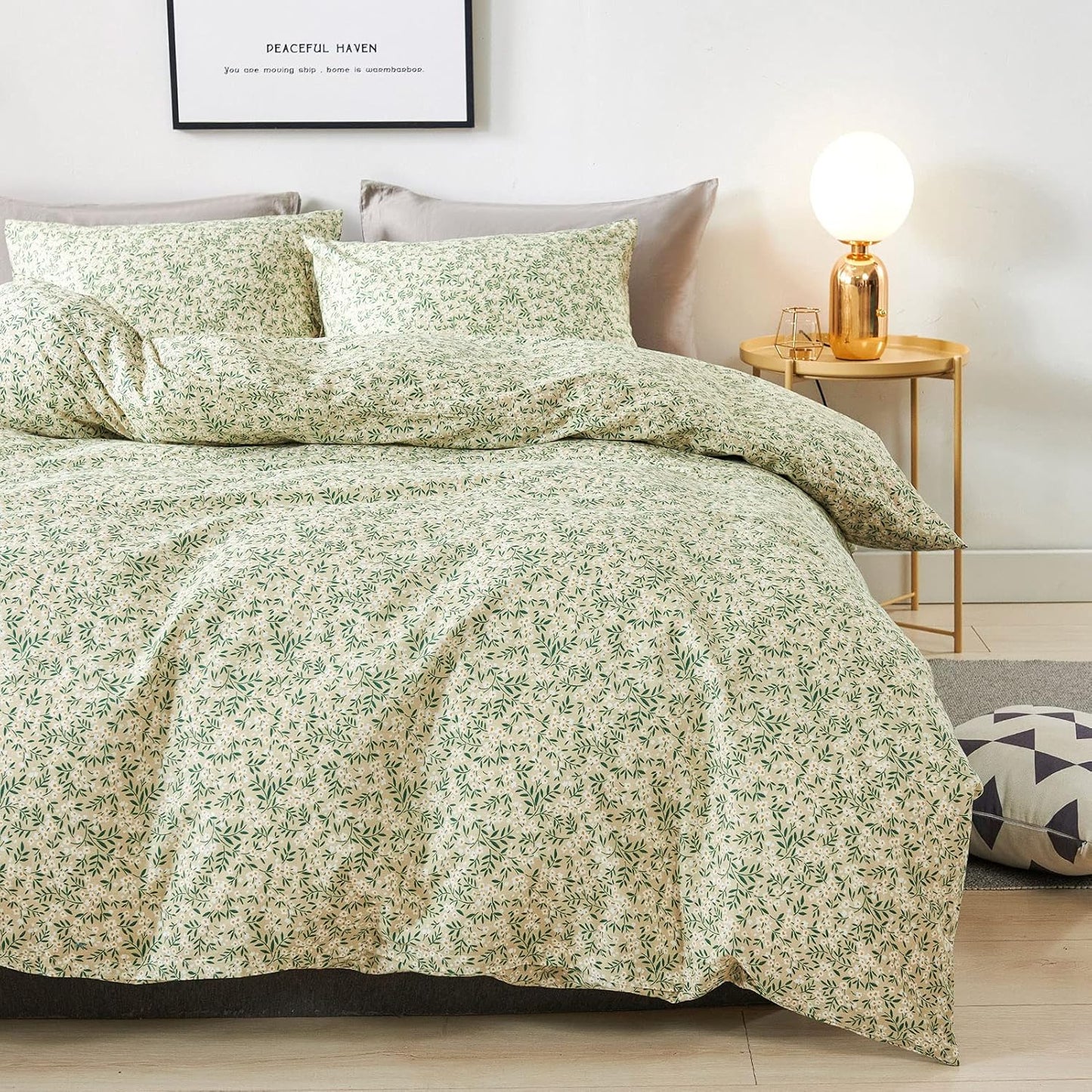 HoneiLife King Size Duvet Cover Set - Floral Cotton Comforter