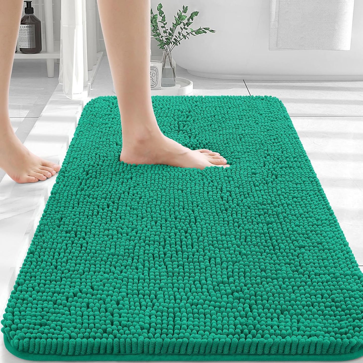 OLANLY Extra Soft Chenille Bath Rugs for Ultimate Comfort