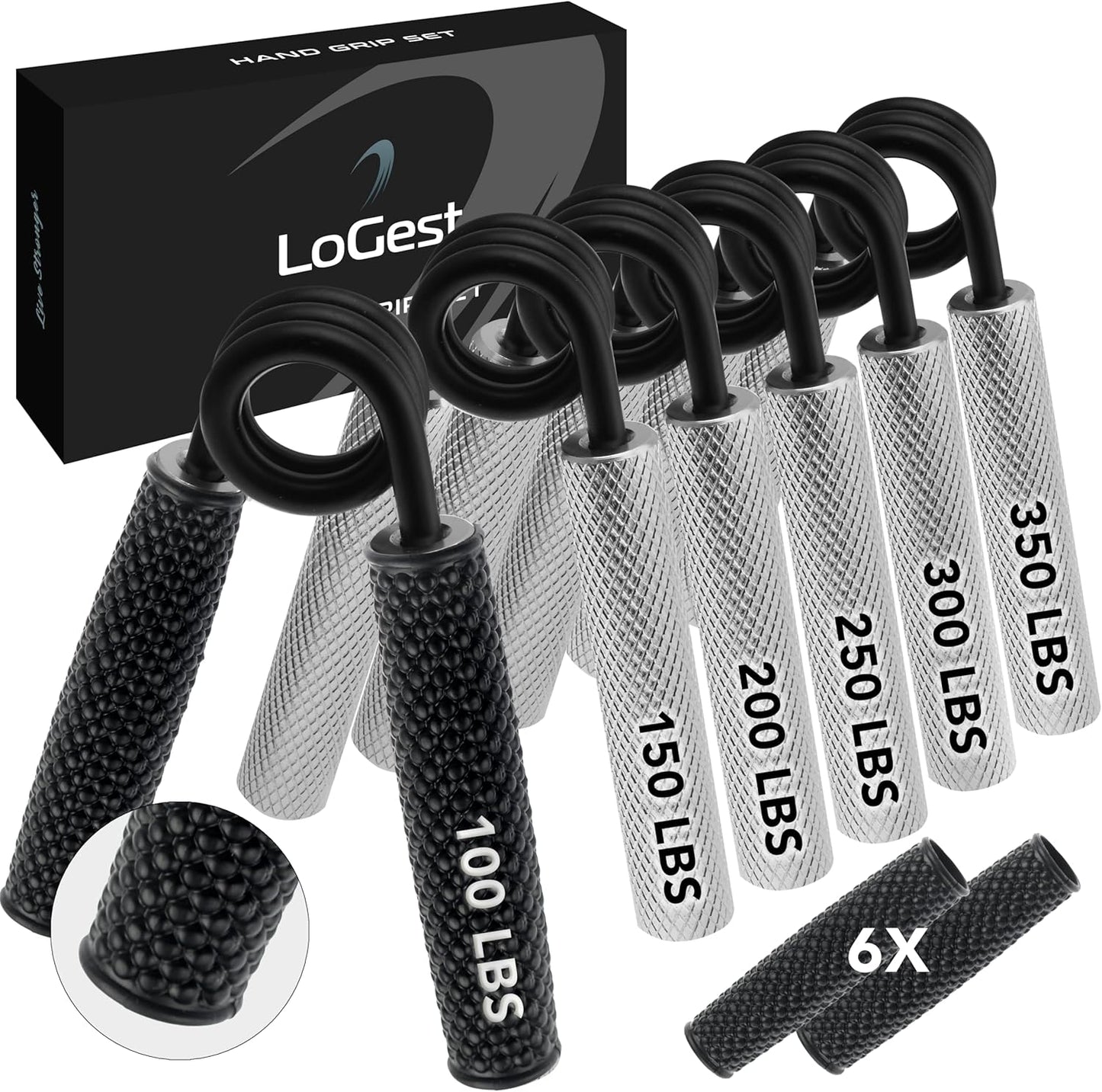 Logest Metal Hand Grip Set for Ultimate Grip Strength Training