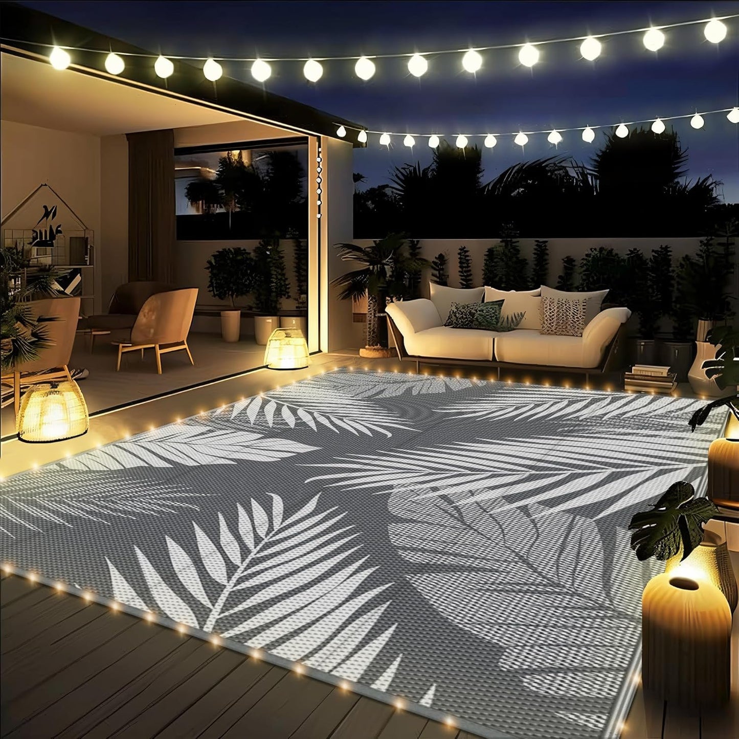GENIMO Outdoor Rug 8ft x 10ft Waterproof for Patios Clearance