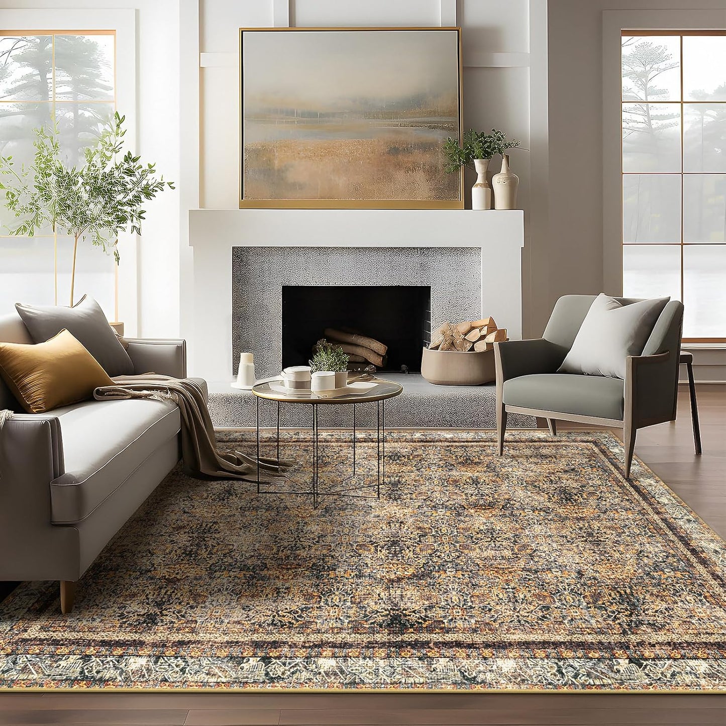 Phantoscope Vintage Collection Area Rug 6ftx9ft for Living Room