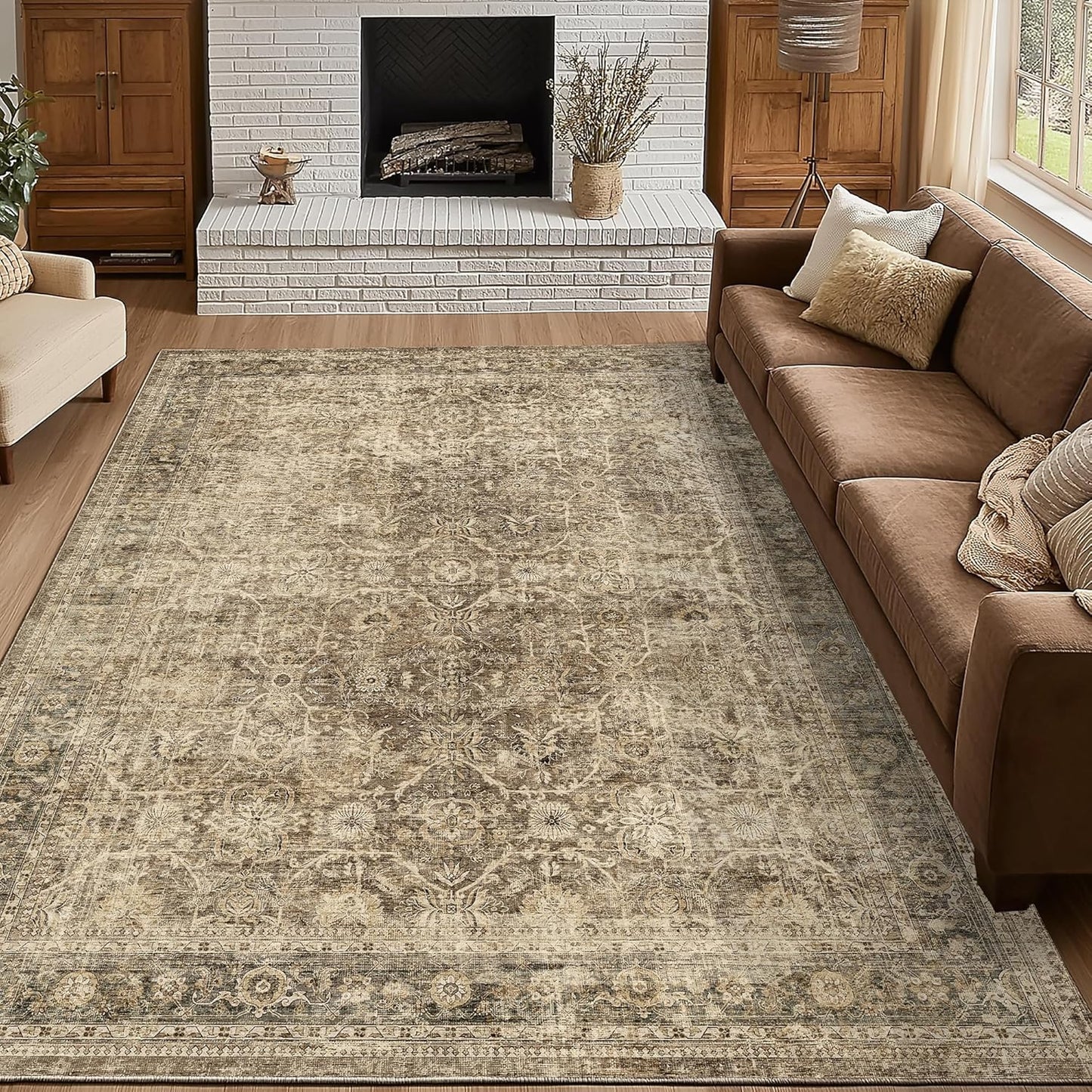 FMFUNCTEX 6x9 Washable Area Rug for Living Room and Bedroom