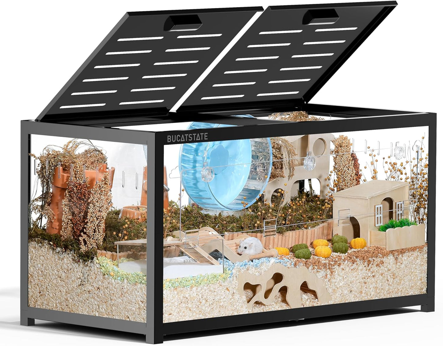 BUCATSTATE Hamster Cage 3.0: Large Metal Rat Cage for Pets
