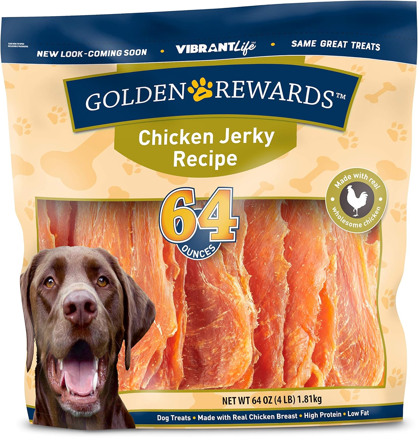 Golden Rewards Jerky Recipe Dog Treats - Real Chicken Delight