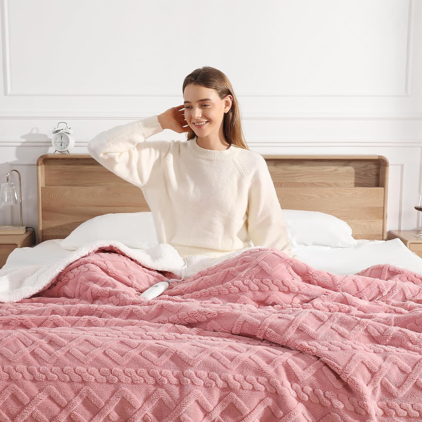 Heated Blanket King Size with Dual Controllers for Comfort