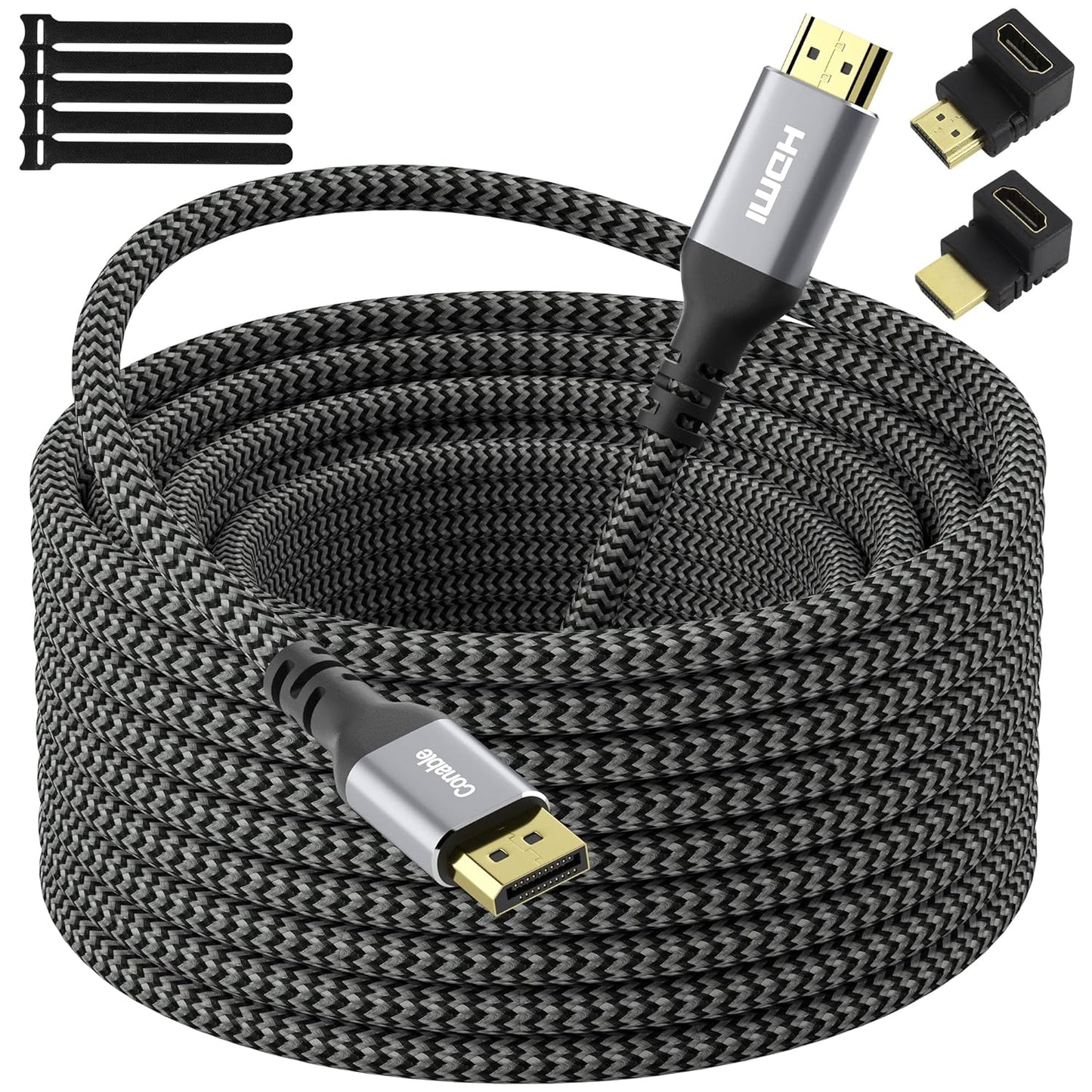 4K DisplayPort to HDMI Cable - High Speed Active 25FT