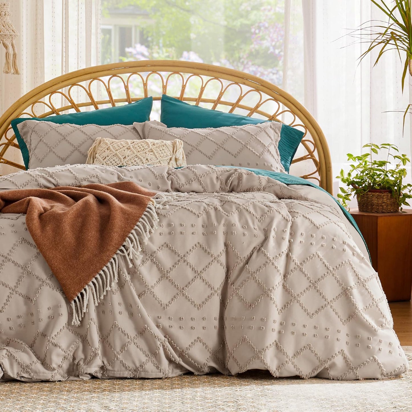 Boho Twin Duvet Cover by Bedsure - Soft & Breathable Bedding