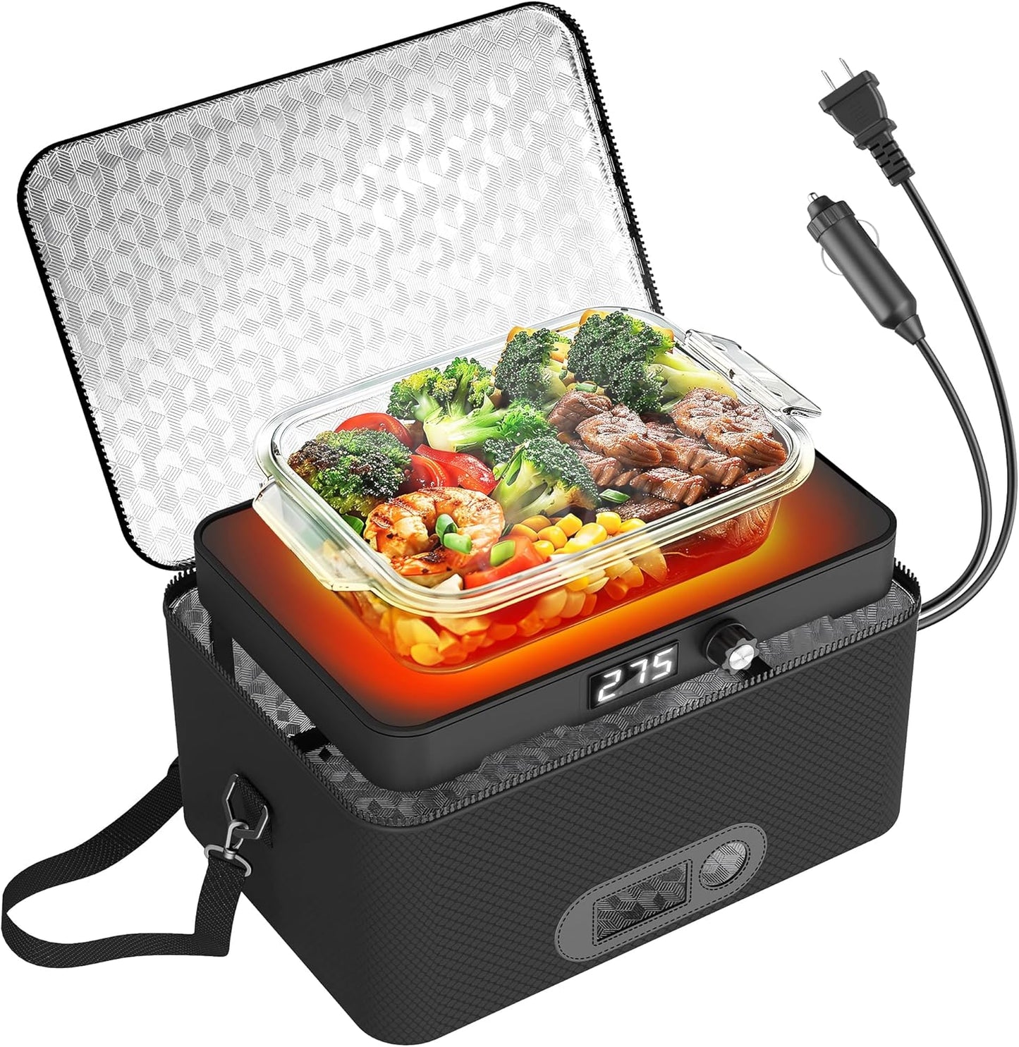 ROTTOGOON Portable Car Food Warmer: Enjoy Hot Meals Anywhere!