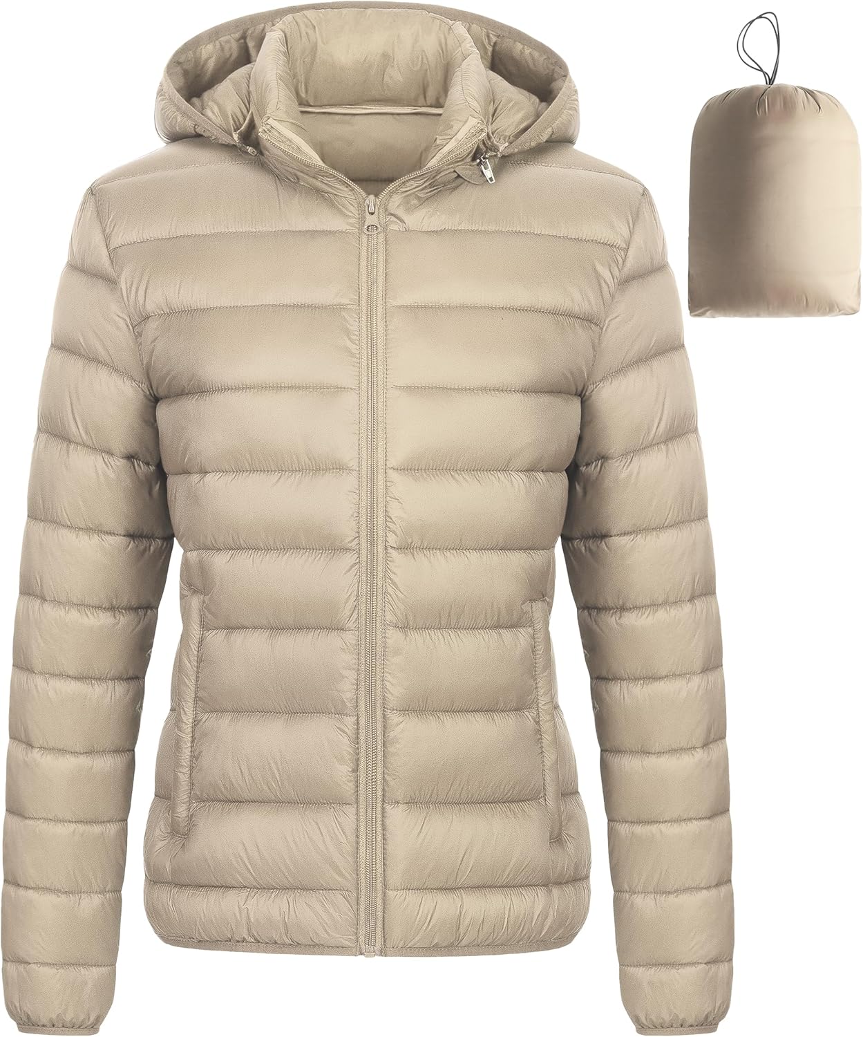 Lightweight Short Puffer Jacket for Women - Warm & Packable