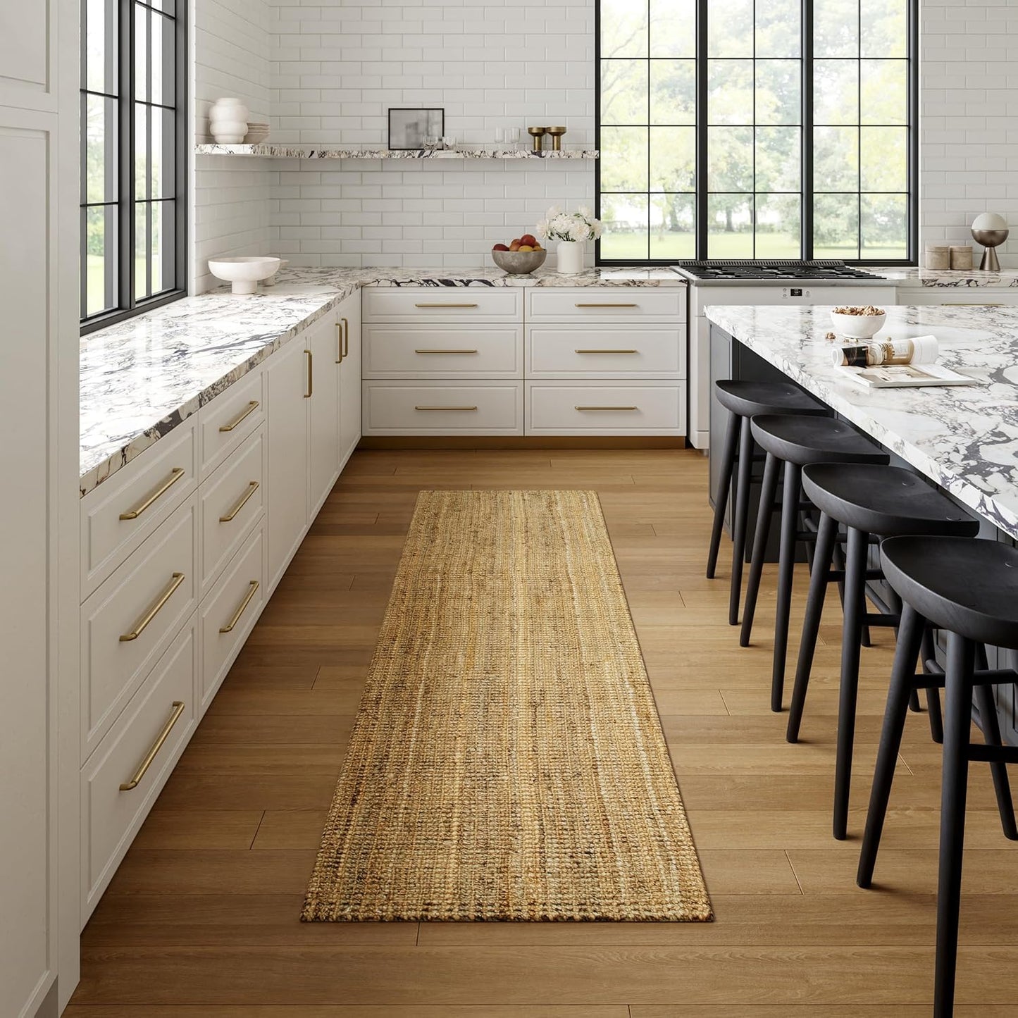 Nuloom Ashli Hand Woven Jute Runner for Farmhouse Decor