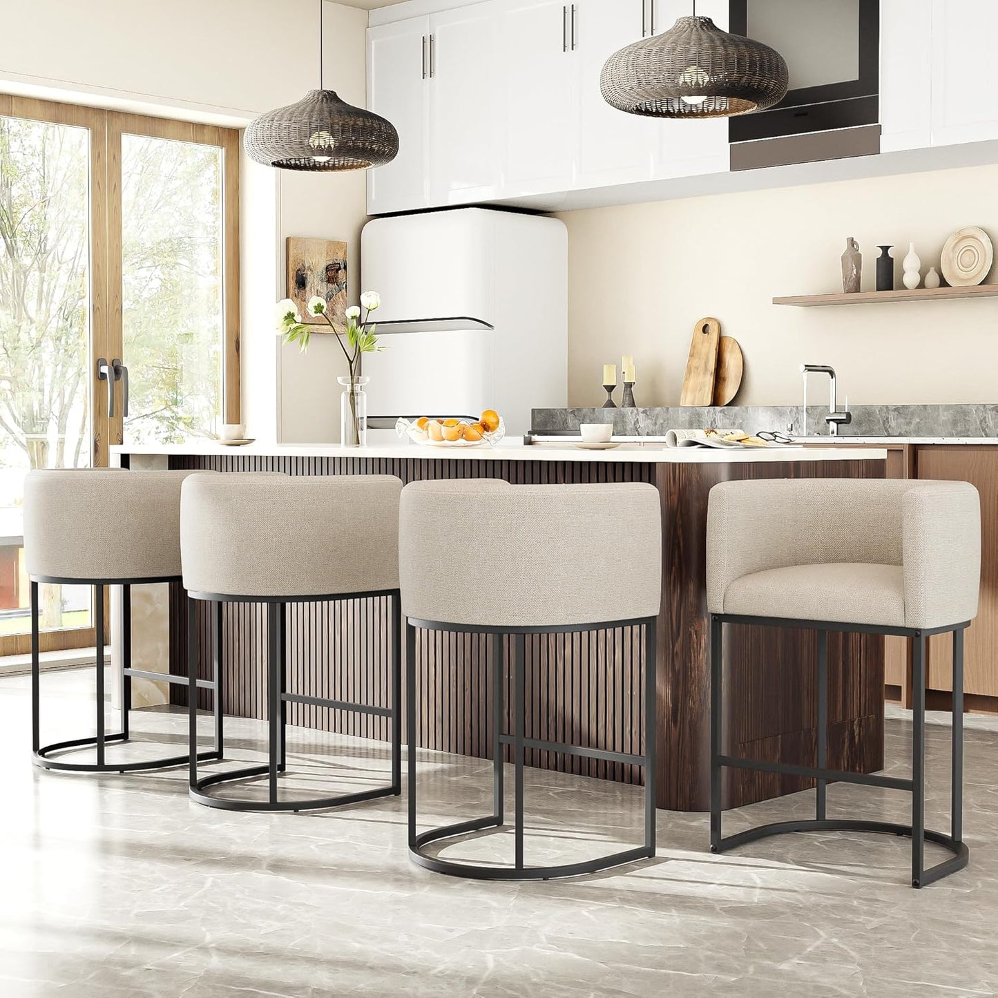 26 H Counter Height Bar Stools Set of 4 for Modern Kitchens