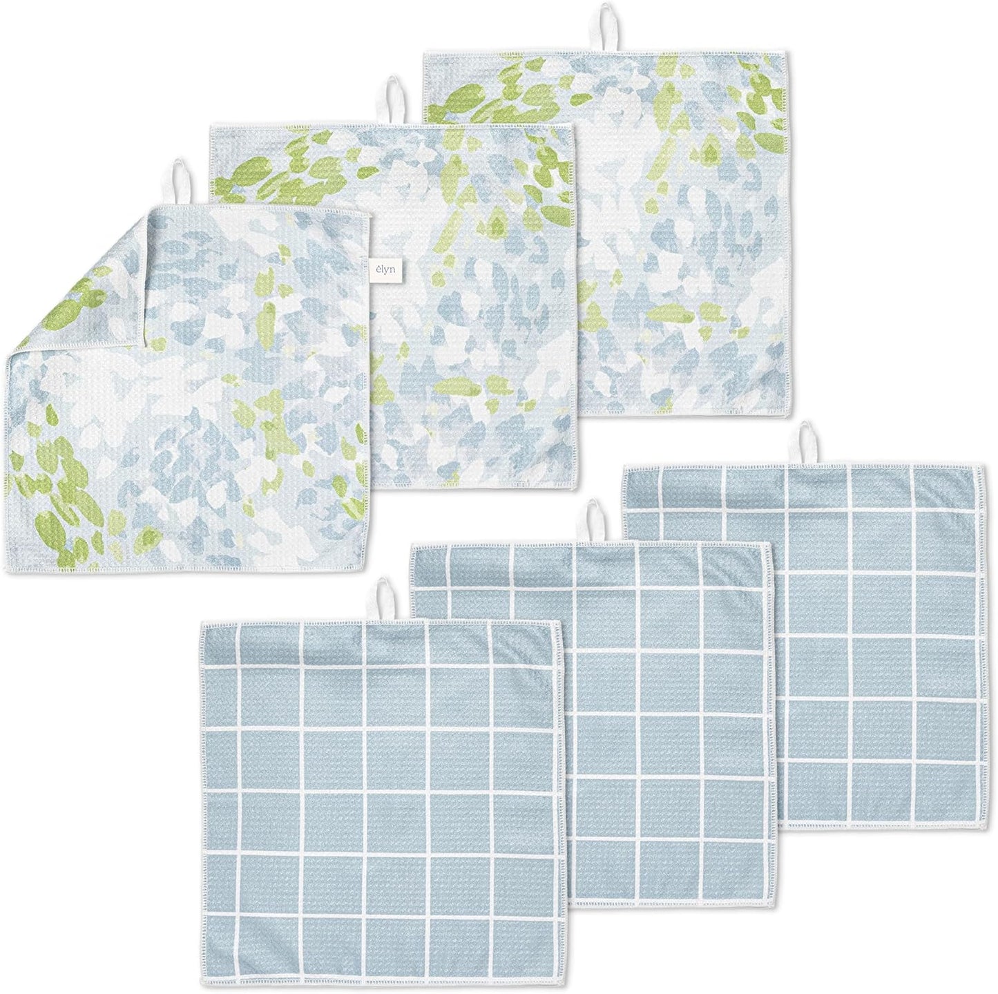 Quick-Dry Microfiber Dish Cloth Set - Set of 6