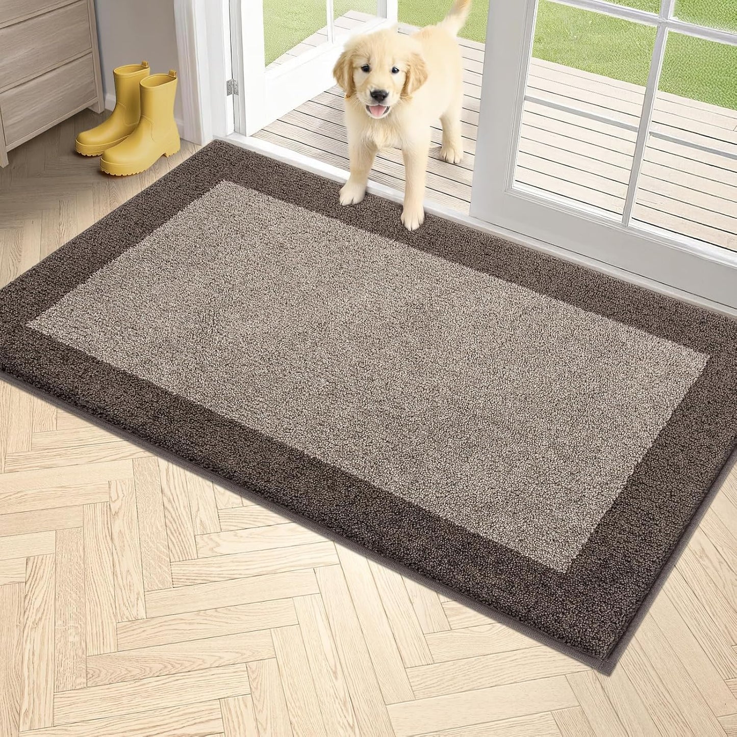 PURRUGS Dirt Trapping Door Mat 34in x 60in for Muddy Shoes
