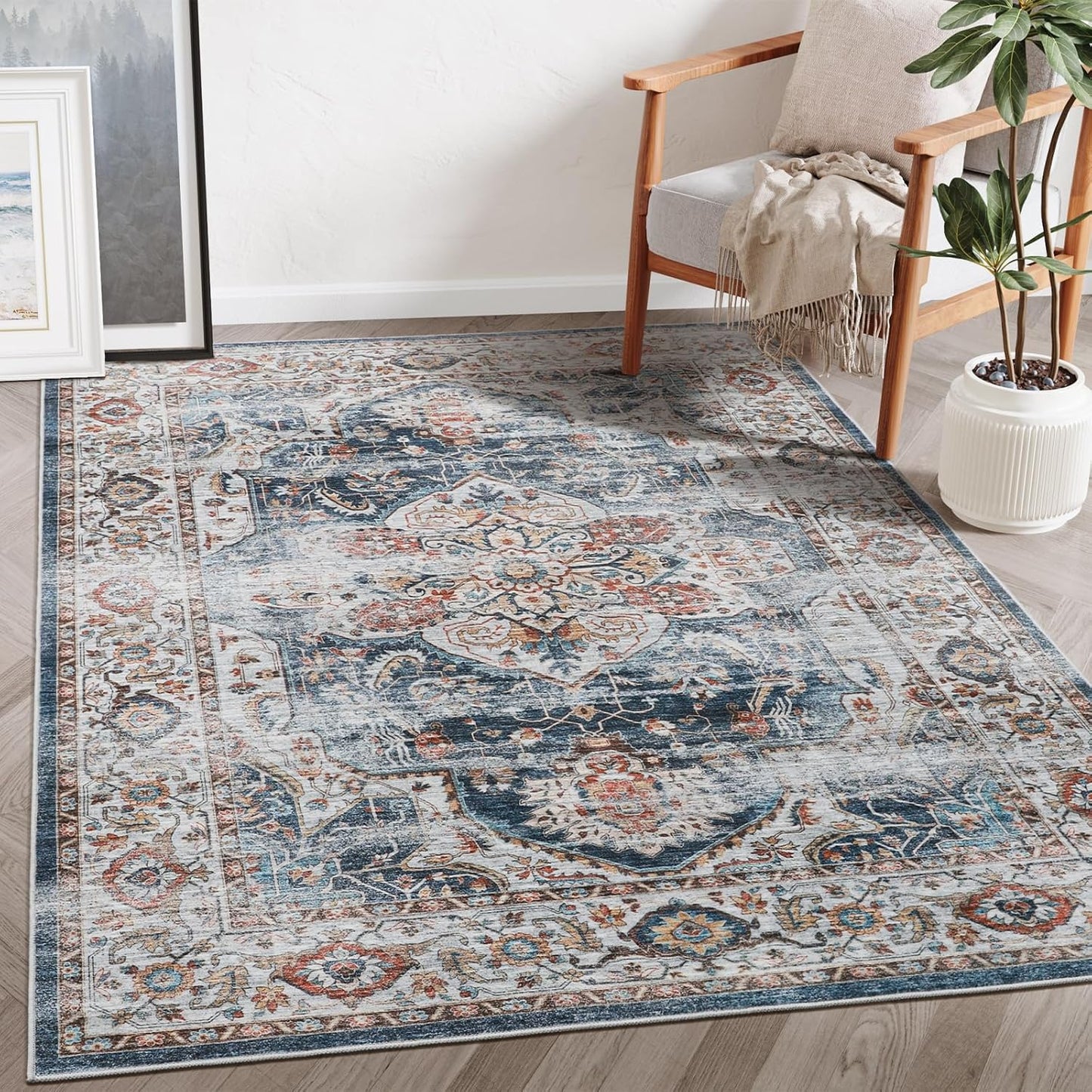6x9 Area Rugs for Living Room - Stain Resistant and Non-Slip