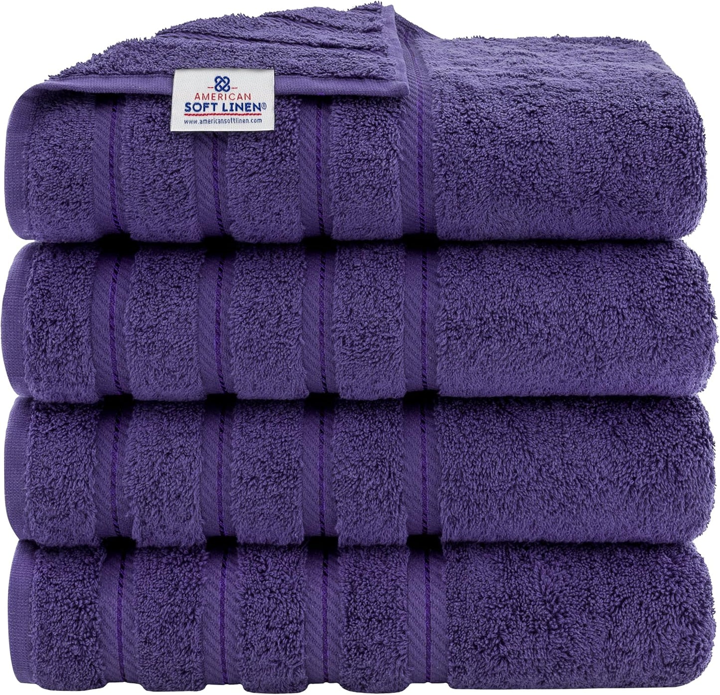 Luxury 4 Piece Bath Towel Set - 100% Cotton Turkish Towels