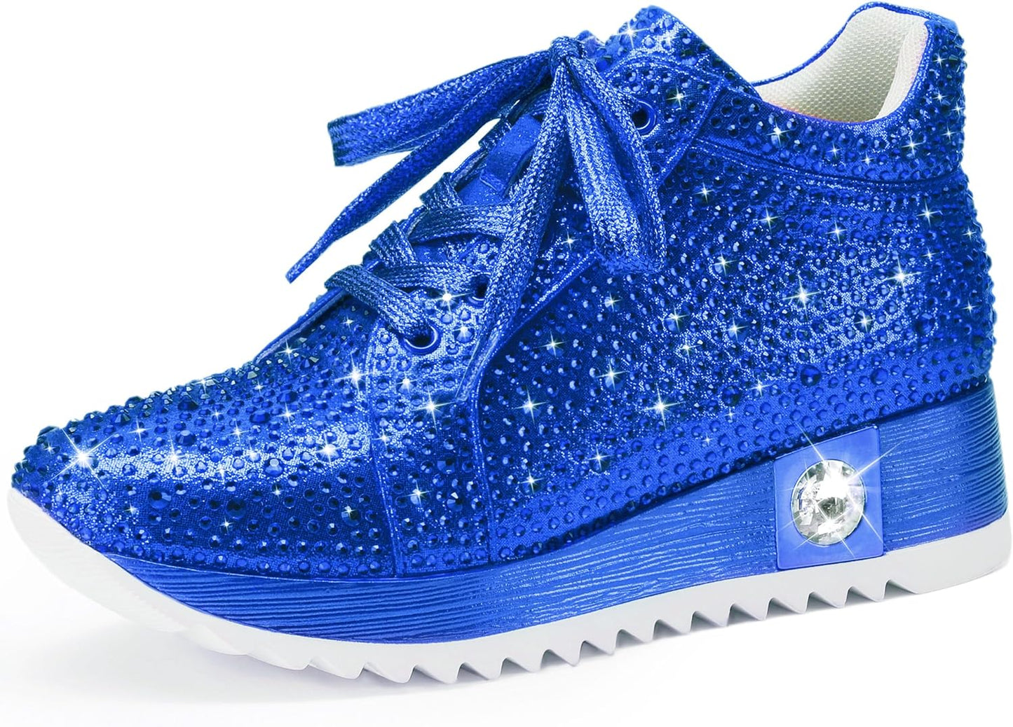 Women's Fashion Glitter Sneakers Platform Wedge Shoes for Style