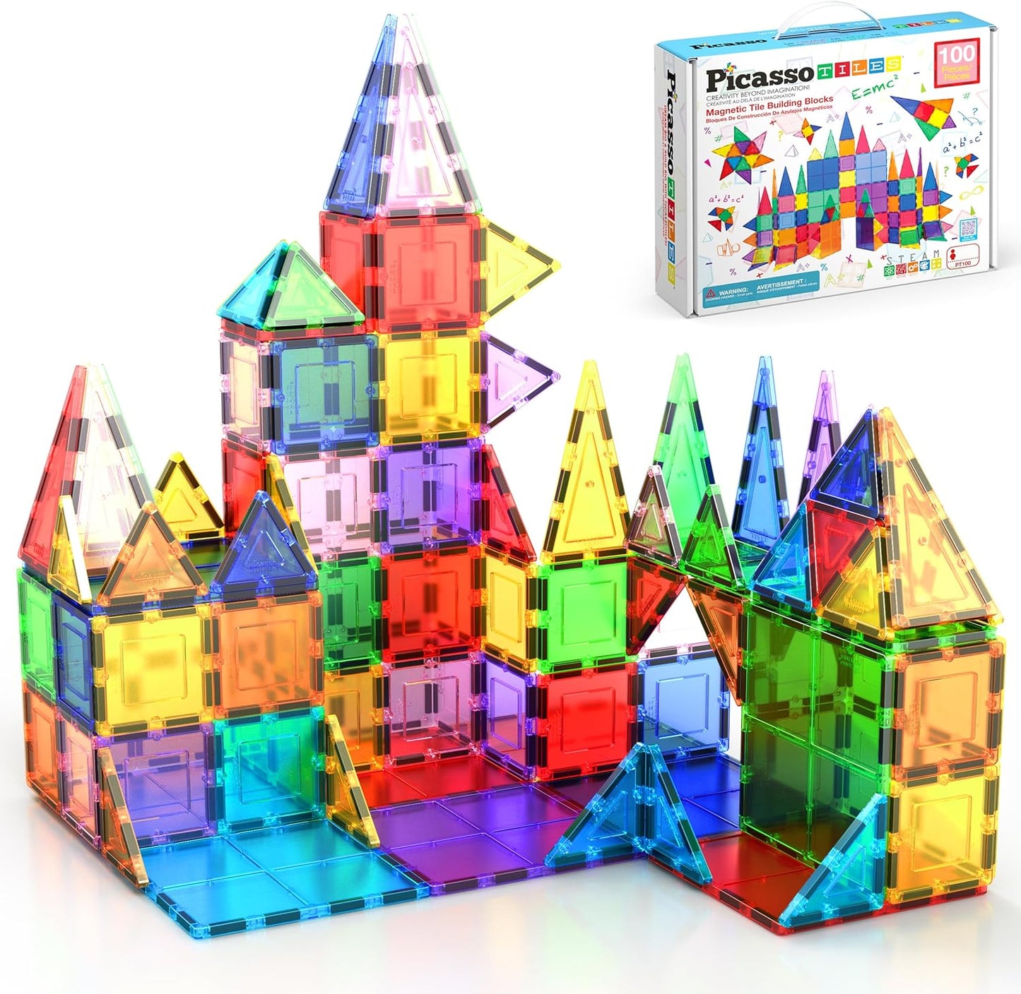 100pc PicassoTiles: Inspiring Magnetic Building Set