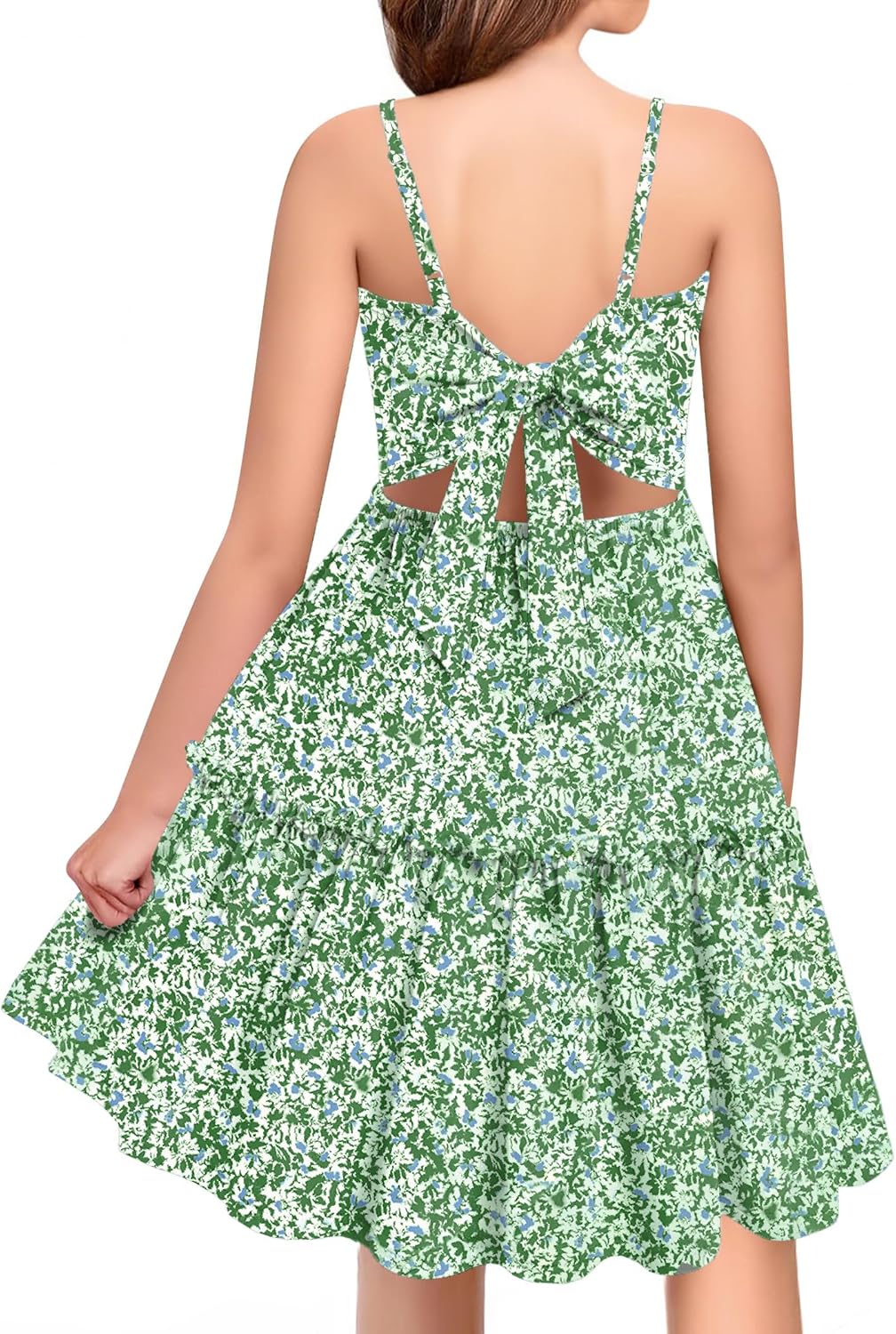 Arshiner Girls Tie Back Dress for Summer Beach Fun and Style