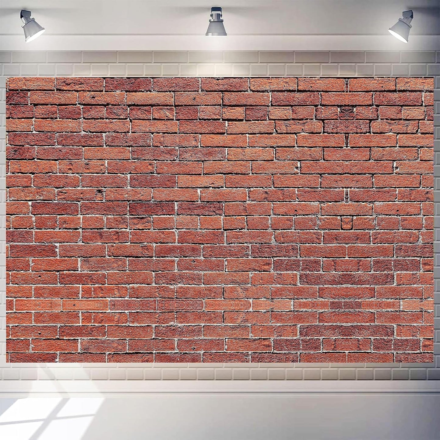 12 x 8 ft Vintage Red Brown Brick Wall Photography Backdrop