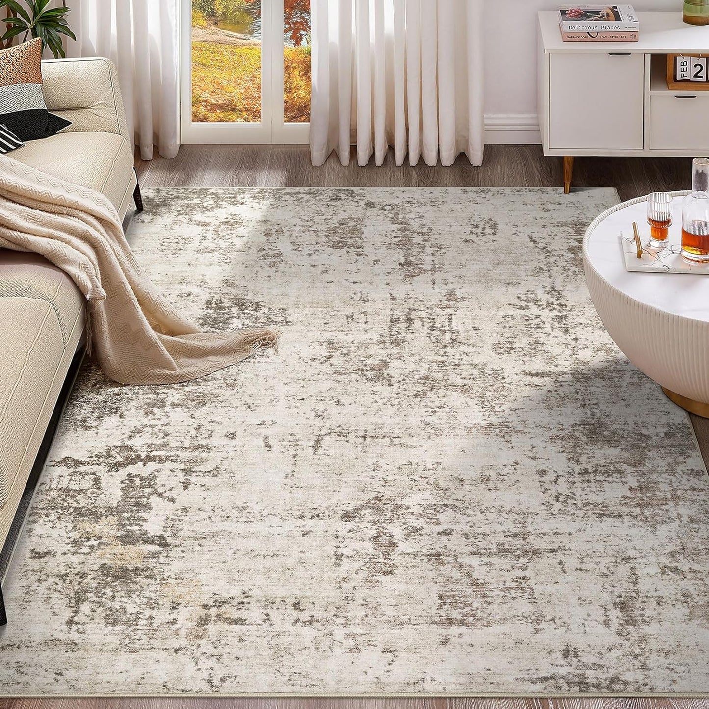 5x7 Area Rug for Living Room - Soft, Washable, Non-Slip Design