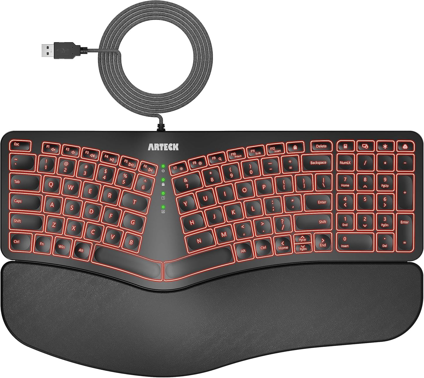 Arteck Ergonomic Split Keyboard with Wrist Rest