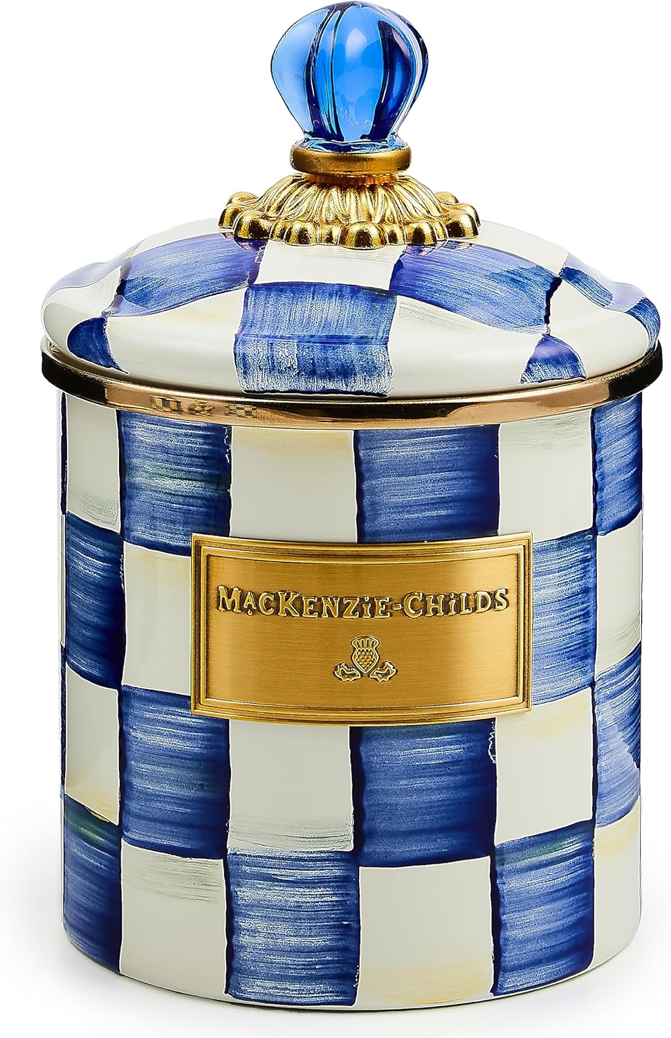 MACKENZIE-CHILDS Small Enamel Canister for Stylish Storage